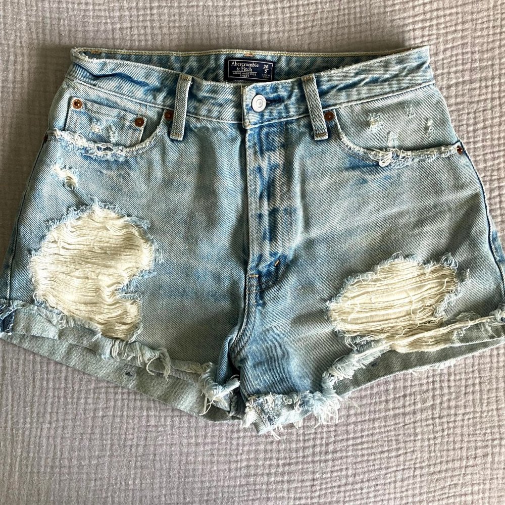 Abercrombie High-Waisted Denim Shorts
